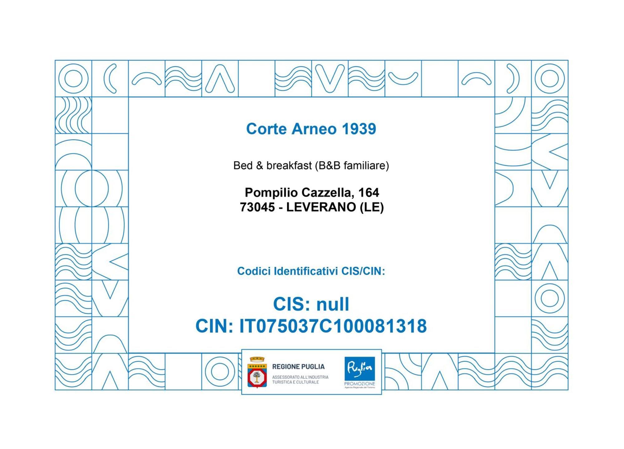 Corte Arneo 1939 Leverano Exterior foto